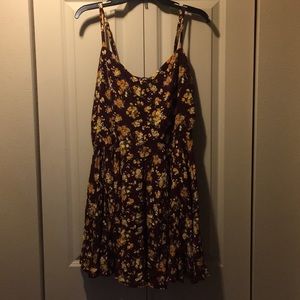Forever 21 burgundy floral dress